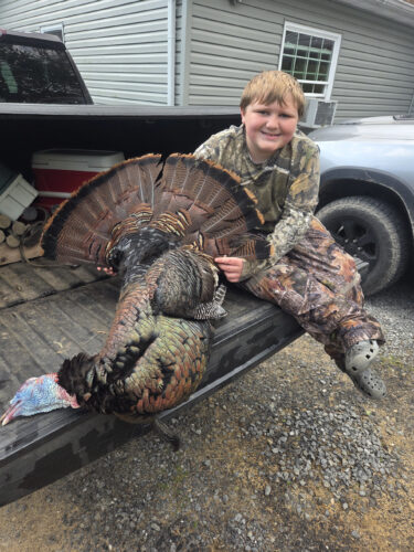 Bitner bags turkey while hunting with dad